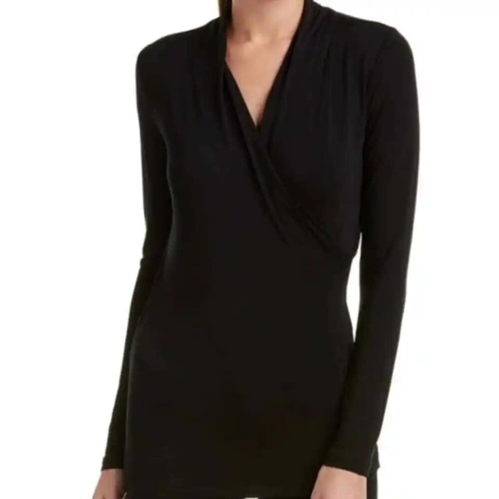 CAbi 3185 Black Wrap Tee Large EUC - Picture 7 of 7